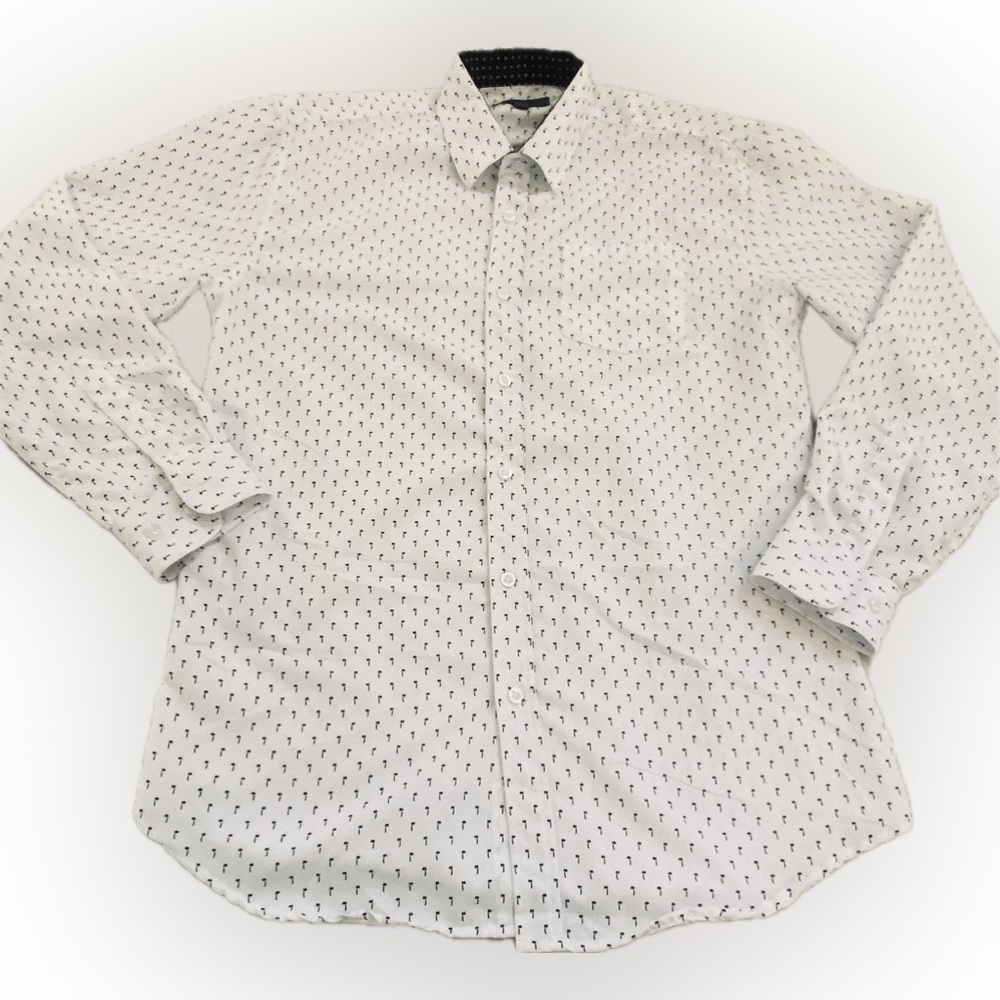planet B mens botton up long sleeve shirt M